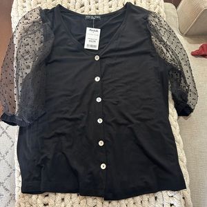 NWT quarter puff sleeve shirt